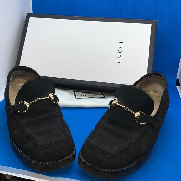 Gucci vintage Horsebit black leather loafer 6 1/2 B - Picture 1 of 8